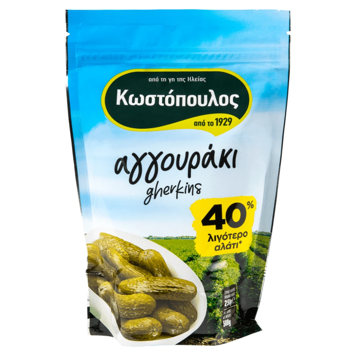 ΚΩΣΤΟΠΟΥΛΟΣ αγγουράκι με 40% λιγότερο αλάτι 250gr