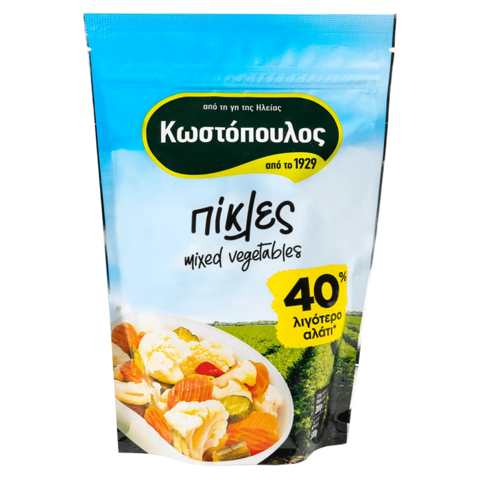 ΚΩΣΤΟΠΟΥΛΟΣ πίκλες με 40% λιγότερο αλάτι 300gr