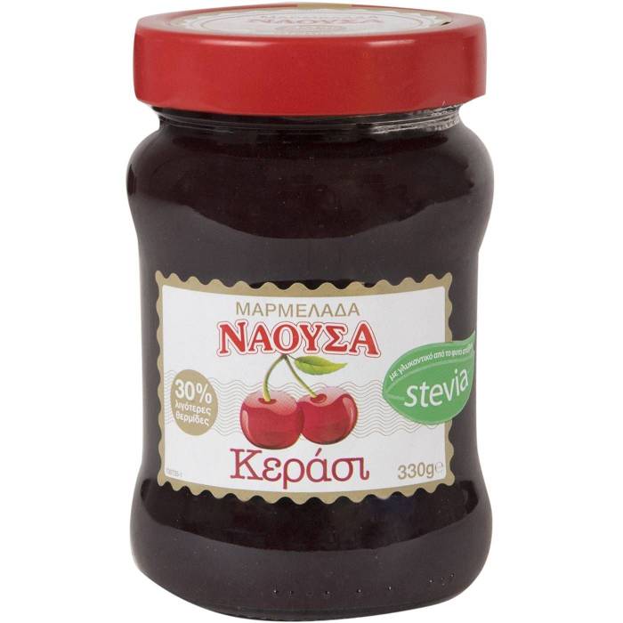 ΑΦΟΙ ΧΑΙΤΟΓΛΟΥ Νάουσα μαρμελάδα κεράσι με στέβια 330gr