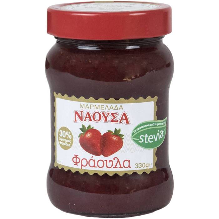 ΑΦΟΙ ΧΑΙΤΟΓΛΟΥ Νάουσα μαρμελάδα φράουλα με στέβια 330gr