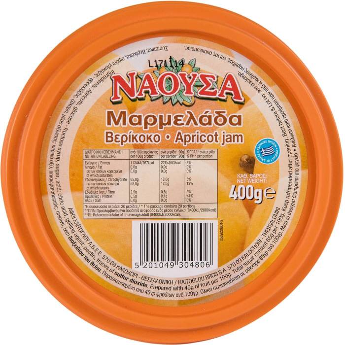 ΑΦΟΙ ΧΑΙΤΟΓΛΟΥ Νάουσα μαρμελάδα βερίκοκο 400gr
