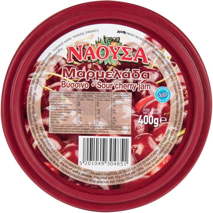 ΑΦΟΙ ΧΑΙΤΟΓΛΟΥ Νάουσα μαρμελάδα βύσσινο 400gr