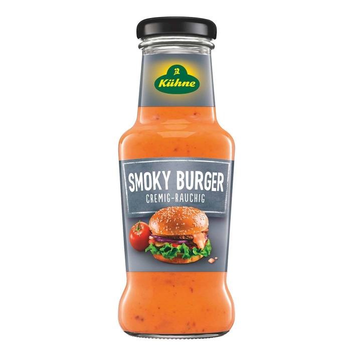 KUHNE σάλτσα gourmet smoky burger 250ml
