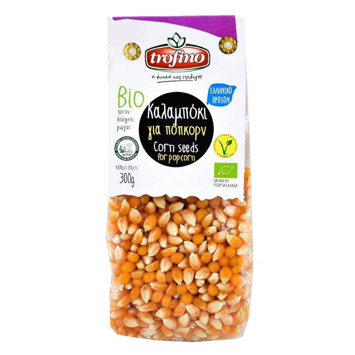 TROFINO καλαμπόκι για ποπ κορν βιολογικό 300gr