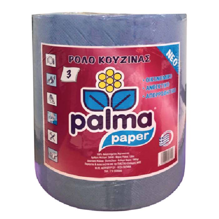 PALMA χαρτί κουζίνας μπλε 3φυλλο 2kg
