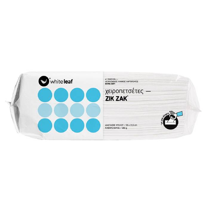 WHITE LEAF χειροπετσέτα ζικ-ζακ 200τεμ 285gr
