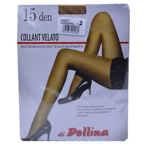 DI DOLLINA καλσόν Lycra Velato κάραμελ 15den No2