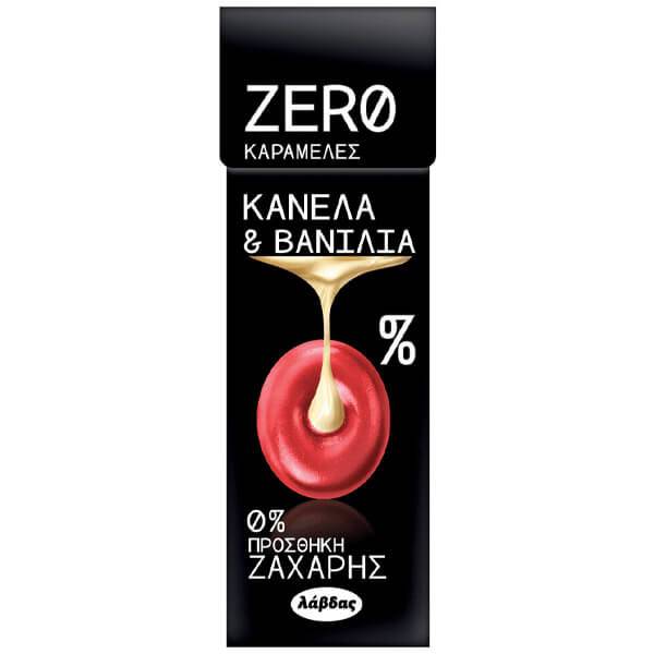 ΛΑΒΔΑΣ Zero καραμέλες Κανέλα και Βανίλια 0% ζάχαρη 32gr x 12τεμ