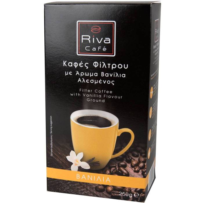 RIVA Cafe καφές φίλτρου με άρωμα βανίλια αλεσμένος 250gr
