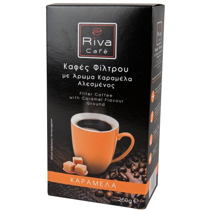 RIVA Cafe καφές φίλτρου με άρωμα καραμέλα αλεσμένος 250gr