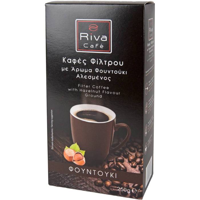 RIVA Cafe καφές φίλτρου με άρωμα φουντούκι αλεσμένος 250gr