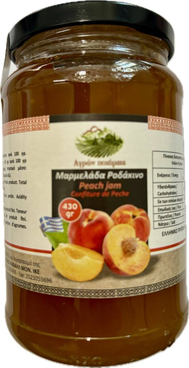ΑΓΡΩΝ ΠΟΙΗΜΑΤΑ μαρμελάδα ροδάκινο 430gr