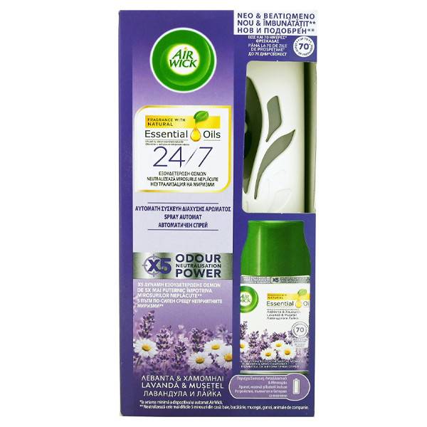 AIR WICK Freshmatic αυτόματη συσκευή διάχυσης αρώματος και ανταλλακτικό Λεβάντα και Χαμομήλι 250ml