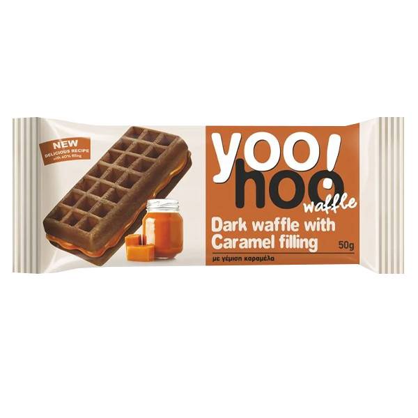 YOOHOO! βάφλα κακάο και καραμέλα 50gr