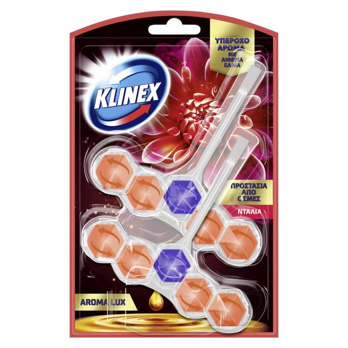 KLINEX μπλοκ αρωματικό τουαλέτας aroma luxe ντάλια 2x50gr