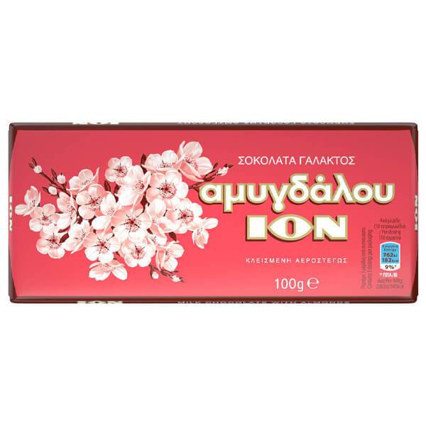 ΙΟΝ σοκολάτα γάλακτος αμυγδάλου 100gr