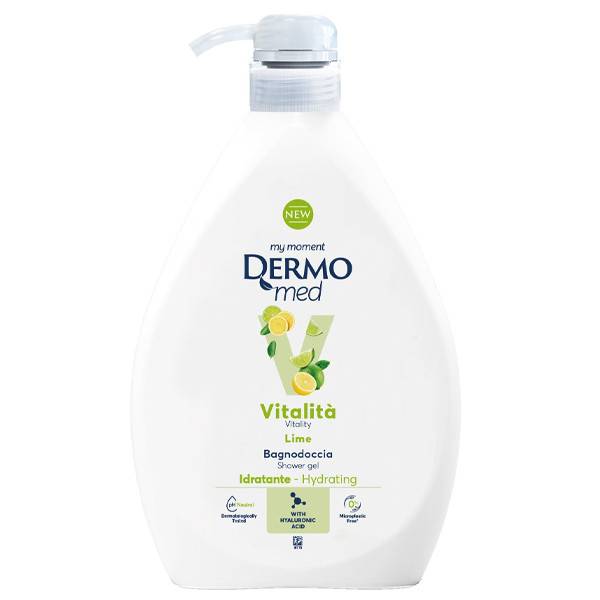 DERMOMED αφρόλουτρο vitalita λάιμ με αντλία 1lt