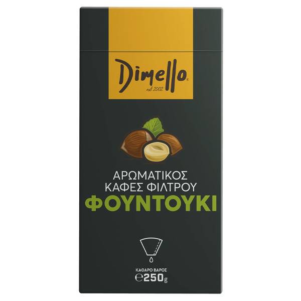 DIMELLO καφές φίλτρου αλεσμένος φουντούκι 250gr