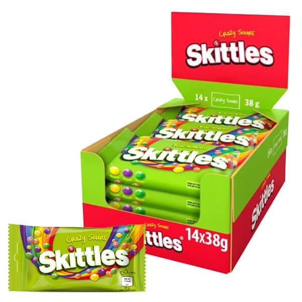 SKITTLES καραμελάκια crazy sours 14x38gr