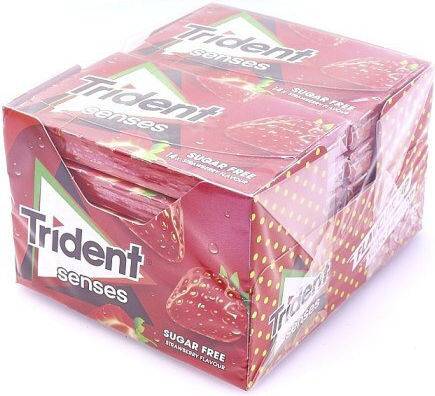 TRIDENT τσίχλες senses φράουλα 12x27gr