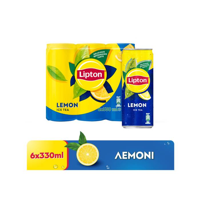LIPTON κρύο τσάι μαύρο λεμόνι 6x330ml