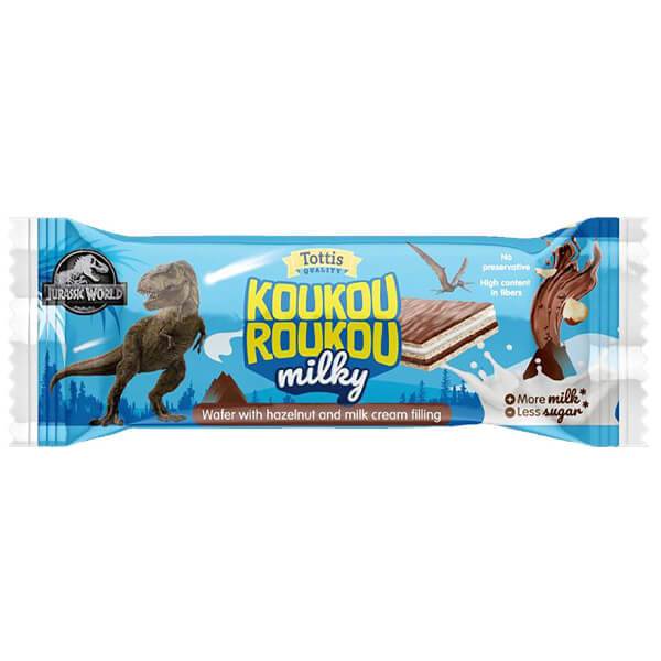 TOTTIS Κουκουρούκου γκοφρέτα milky 20x25gr