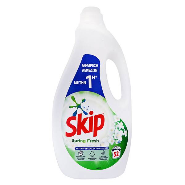 SKIP υγρό πλυντηρίου ρούχων Spring Fresh 52μεζ 2,6lt