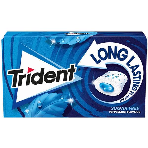 TRIDENT τσίχλες long lasting μέντα 16x22gr