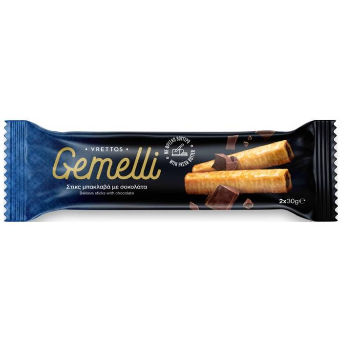 GEMELI σιροπιαστά μπακλαβαδάκια sticks 2x60gr