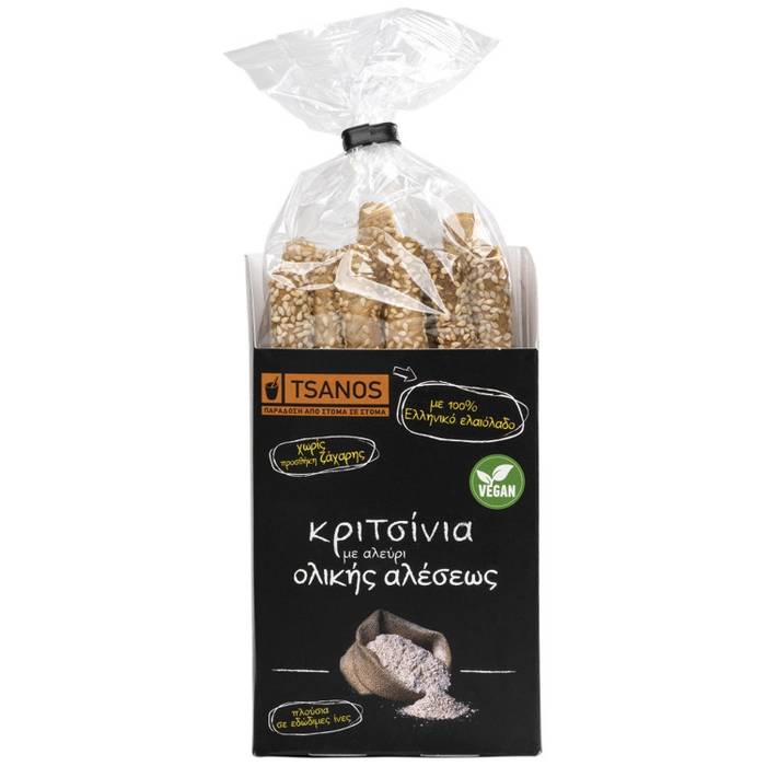 TSANOS κριτσίνια ολικής αλέσεως 120gr