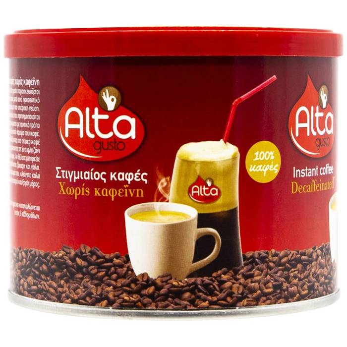 ALTA Gusto στιγμιαίος καφές ντεκαφεϊνέ 100gr