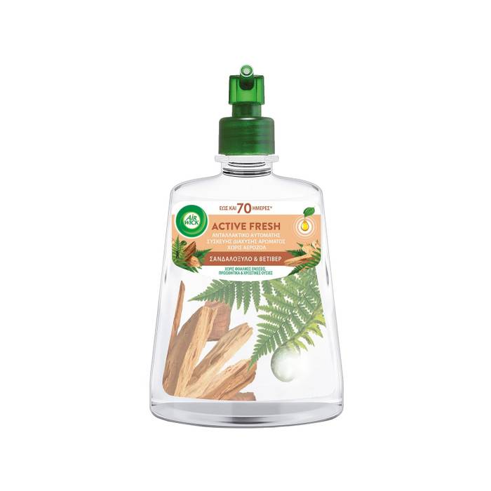 AIR WICK Active Fresh ανταλλακτικό σανδαλόξυλο και βέτιβερ 228ml