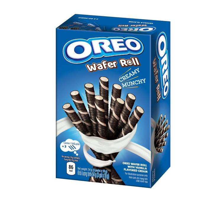 OREO πουράκια wafer roll με βανίλια 54gr