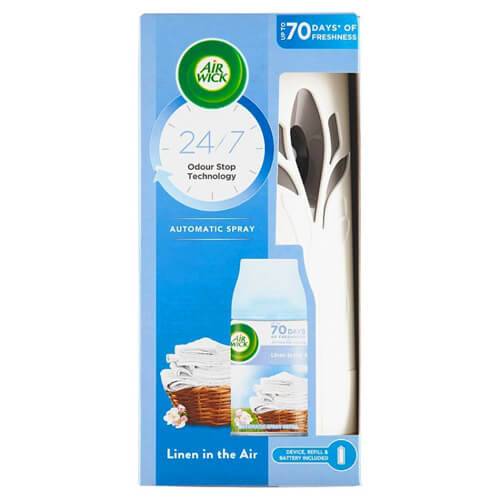 AIR WICK Freshmatic αυτόματη συσκευή διάχυσης αρώματος και ανταλλακτικό Linen in the Air 250ml