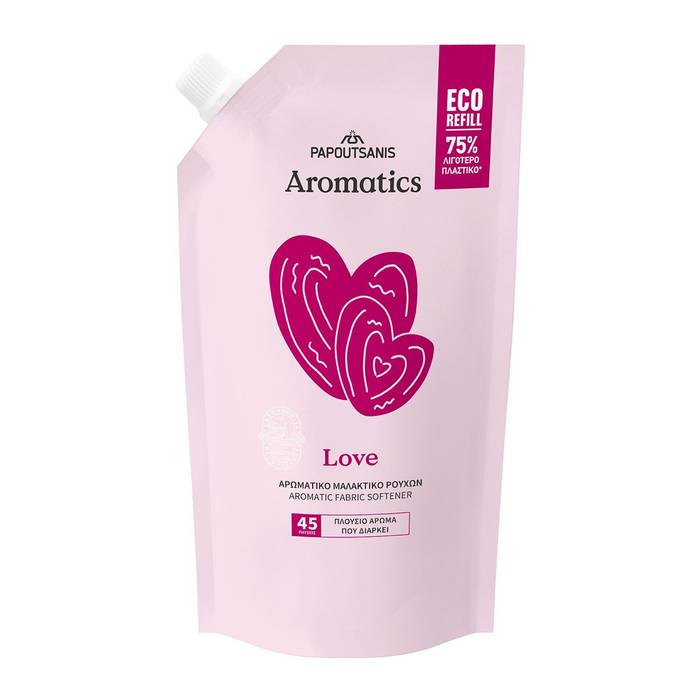 ΠΑΠΟΥΤΣΑΝΗΣ Aromatics μαλακτικό ρούχων love 45μεζ σακούλα 900ml