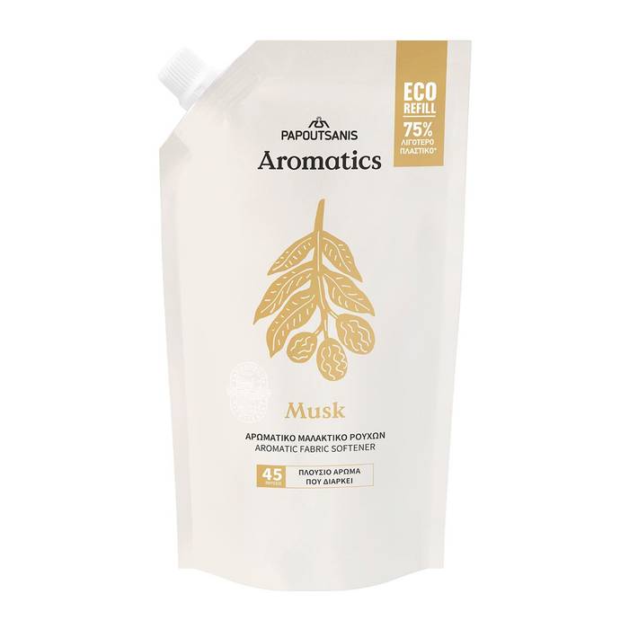 ΠΑΠΟΥΤΣΑΝΗΣ Aromatics μαλακτικό ρούχων musk 45μεζ σακούλα 900ml