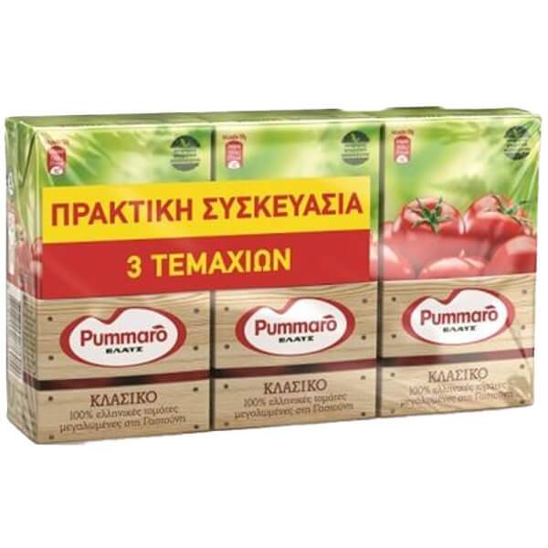 PUMMARO χυμός τομάτας κλασικός συμπυκνωμένος 3x250gr