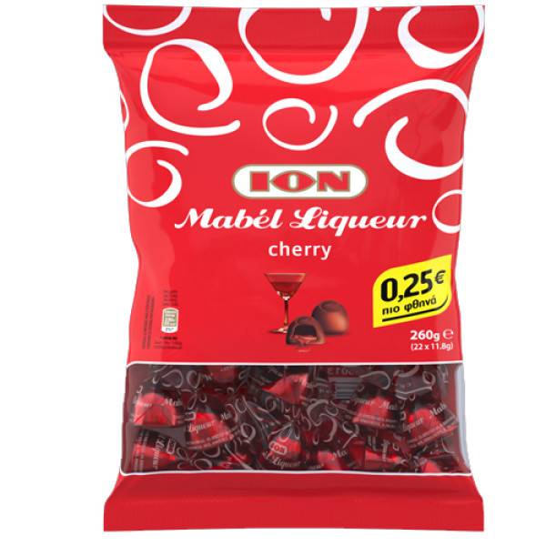ΙΟΝ σοκολατίνια γάλακτος cherry με λικέρ 260gr