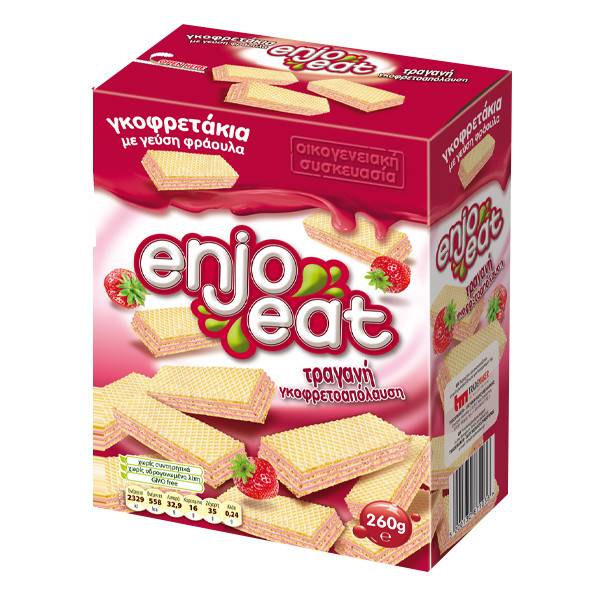 ENJOEAT γκοφρετάκια με φράουλα 260gr