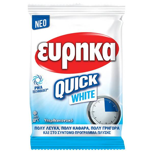 ΕΥΡΗΚΑ quick white υπερλευκαντικό ρούχων σε σκόνη 4x50gr