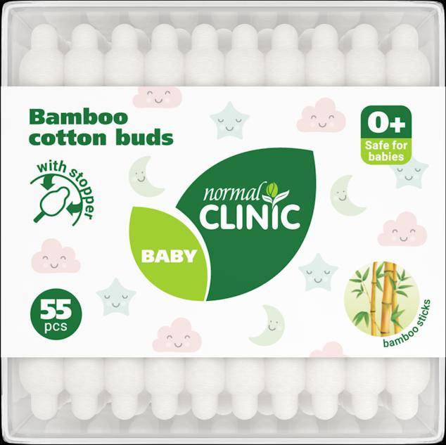 NORMAL CLINIC ωτοκαθαριστές bamboo παιδικές ασφαλείας κουτί 155τεμ