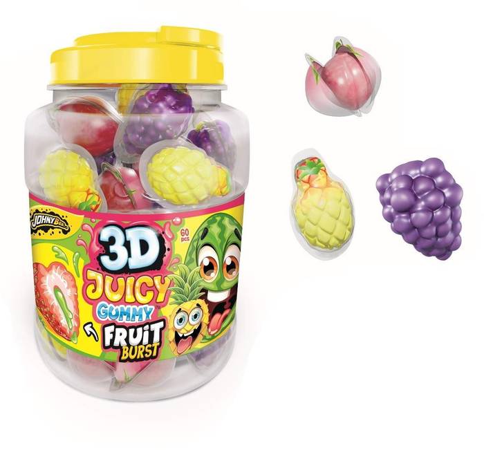 JOHNY BEE ζελεδάκια 3d juicy gummy φρούτων 60τεμ