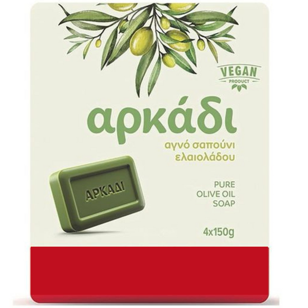 ΑΡΚΑΔΙ σαπούνι αγνό πράσινο ελαιολάδου 4x150gr