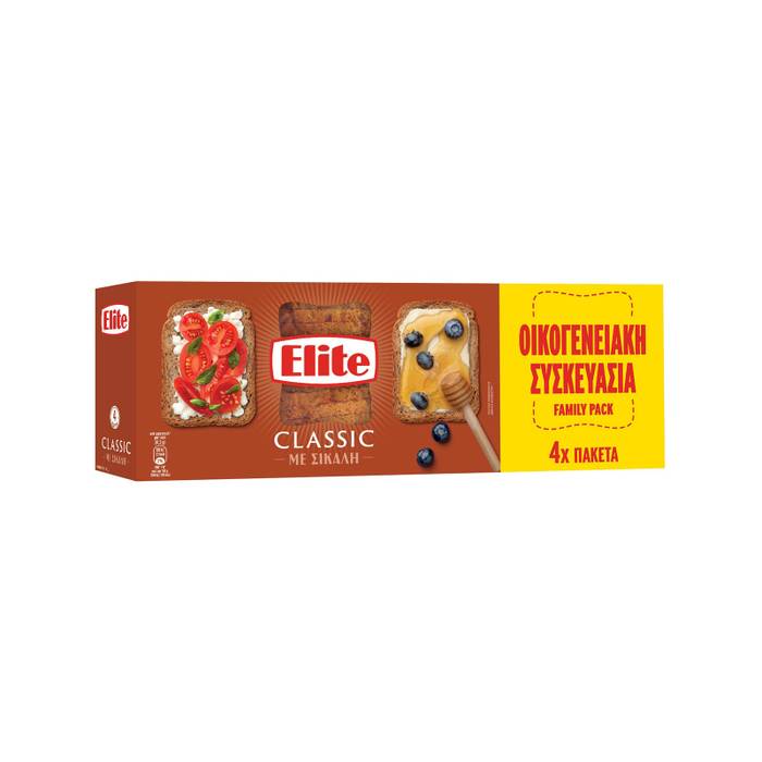 ELITE φρυγανιές σίκαλης 4x90gr