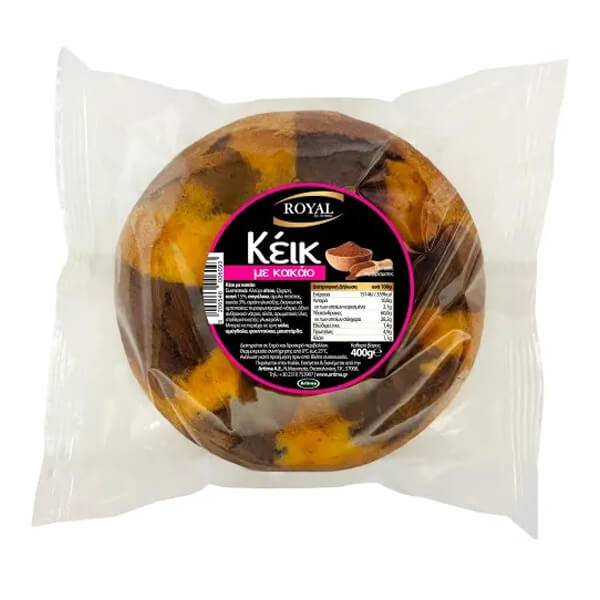 ROYAL κέικ στρόγγυλο με κακάο 400gr