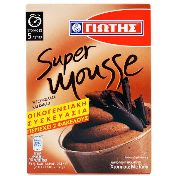 ΓΙΩΤΗΣ super mousse με σοκολάτα και κακάο 234gr