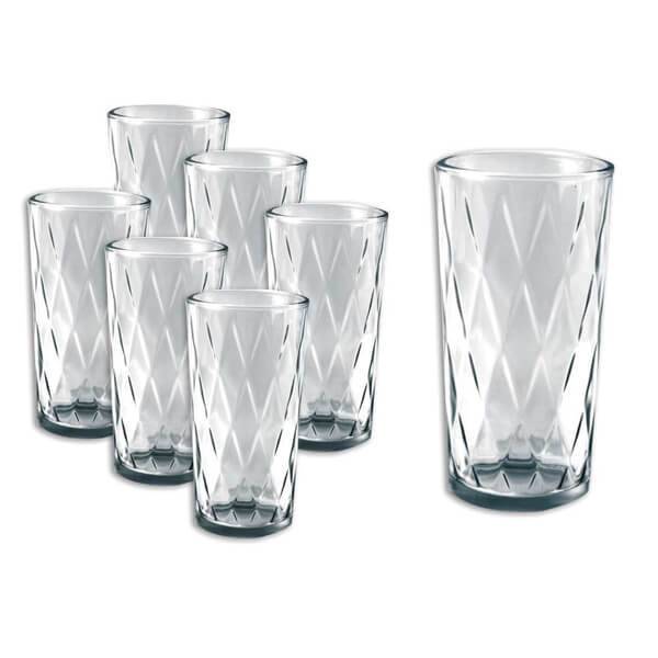 TNS ποτήρι γυάλινο νερού 6x255ml