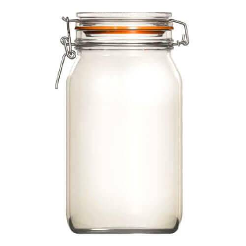 UNIGLASS βάζο γυάλινο με καπάκι econ 1500ml 22507