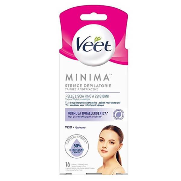 VEET αποτριχωτικές ταινίες προσώπου για ευαίσθητα δέρματα 16τεμ