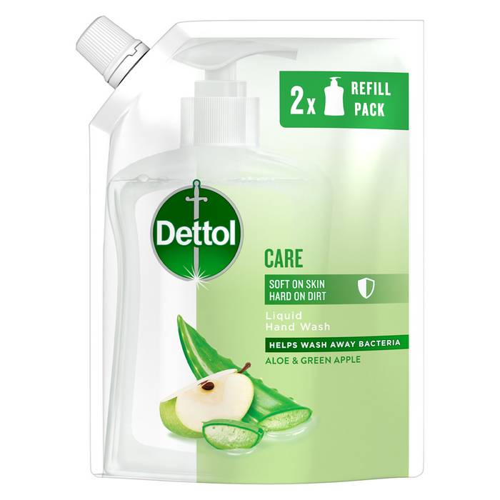 DETTOL κρεμοσάπουνο αλόη και πράσινο μήλο σακούλα 500ml